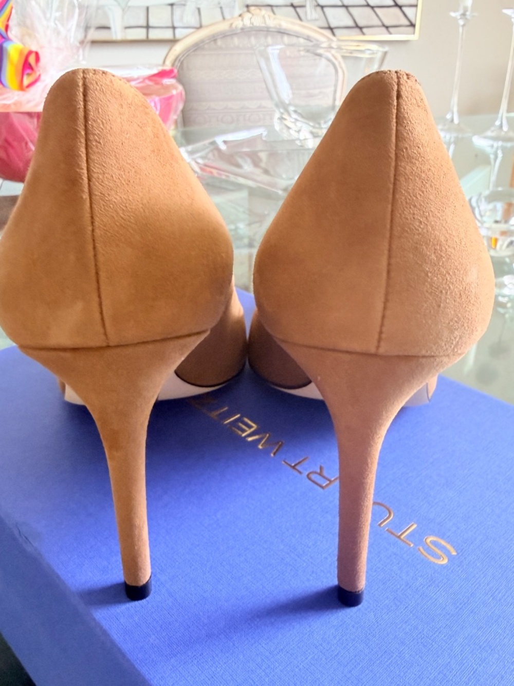 BRAND NEW IN BOX: Stuart Weitzman Power Pump 85, Toasted Almond Size 9M - Picture 12 of 15